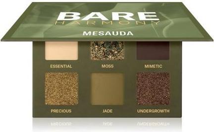 Actual product image Mesauda MILANO Bare Harmony Eyeshadow Palette No205 Hidden Green 6g