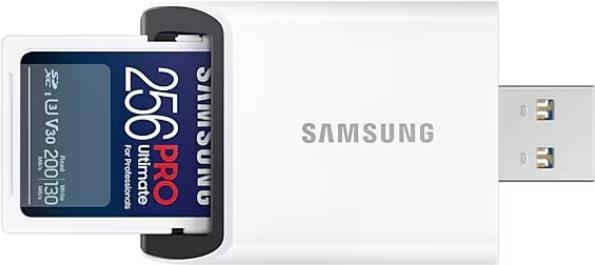 Produktbild Samsung PRO Ultimate mit USB-Cardreader (256 GB, SDXC, U3, UHS-I)