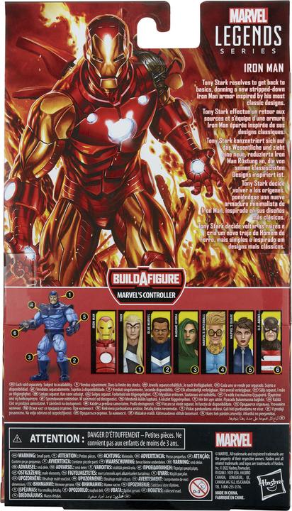 Actual product image Hasbro Legends Series Iron Man model 70, 15 cm tall action figure to collect, 4 accessories
