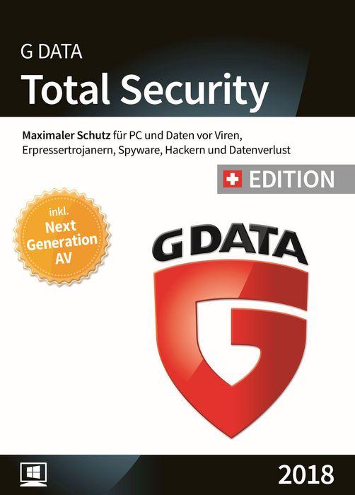 G Data Total Security 2018 Swiss Edition (3 User, 12 Monate)