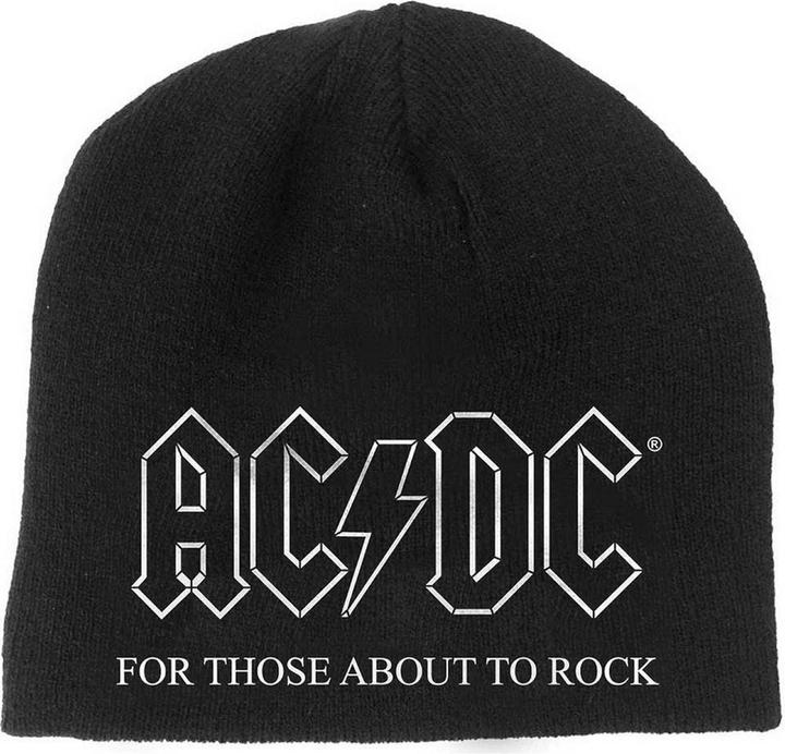 Actual product image AC/DC Unisex Adult For Those About To Rock Back Print Beanie (One size)