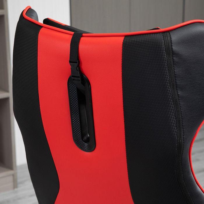 Image du produit Swisshandel24 Chaise de jeu ergonomique Chaise d'ordinateur avec fonction bascule Noir+Rouge