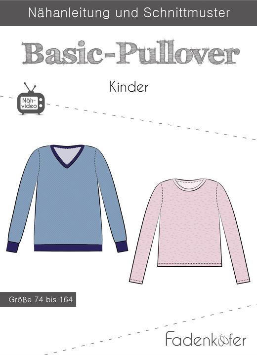 Produktbild Fadenkäfer Schnittmuster Basic-Pullover Kinder
