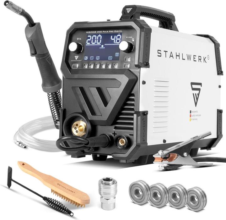 Produktbild Stahlwerk Schutzgas-Schweissgerät MIG MAG 200 Spot Puls Pro Digital IGBT 200 A