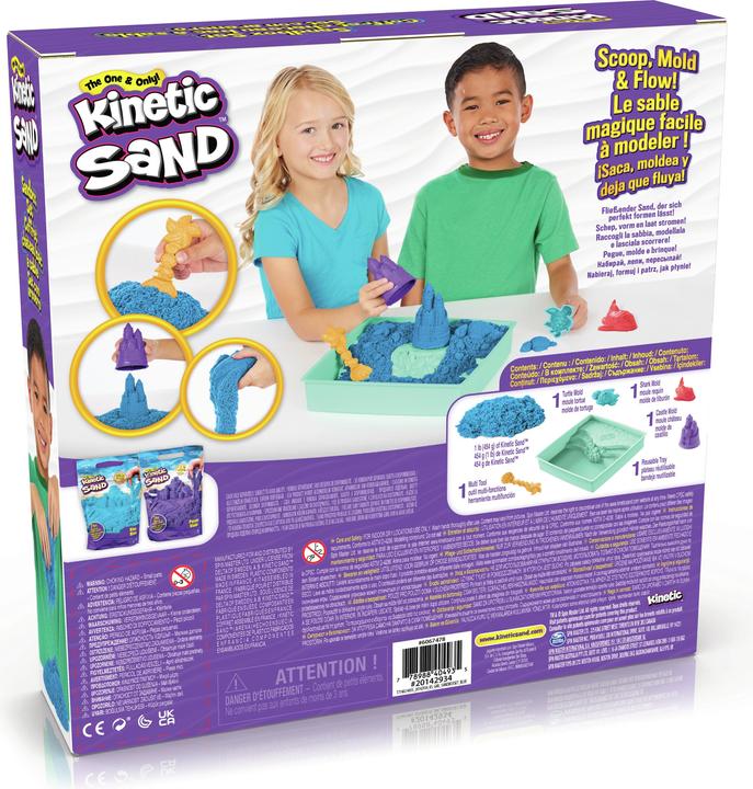 Actual product image Spin Master Kinetic Sand Sandbox Set Blue