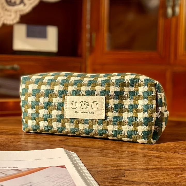 Produktbild Only-Bags.Store Regenbogen geflochtene Schreibwaren Tasche waschbar Pencil Case Briefpapier Box grosse Kapazität