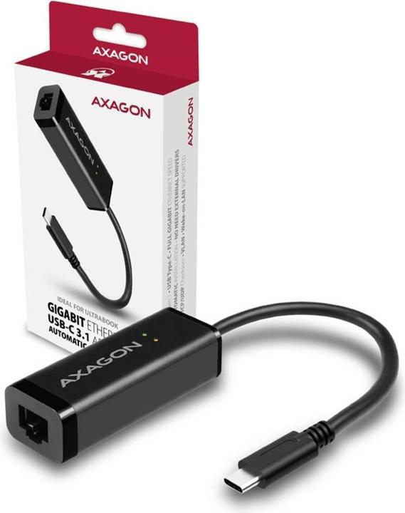 Image du produit Axagon ADE-SRC Adaptateur Gigabit Ethernet 10/100/1000 - USB 3.1 type C (USB-C 3.1 Gen 1, RJ45 (1x))