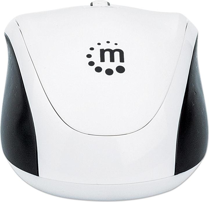 Produktbild Manhattan Bluetooth® 4.0 und USB-Funkempfänger, 800/1200/1600 dpi, drei Tasten plus Mausrad, & (Kabellos)