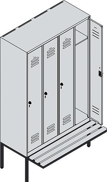 Produktbild C+P Spind Classic PLUS Sitzbank (120 cm, 212 cm)