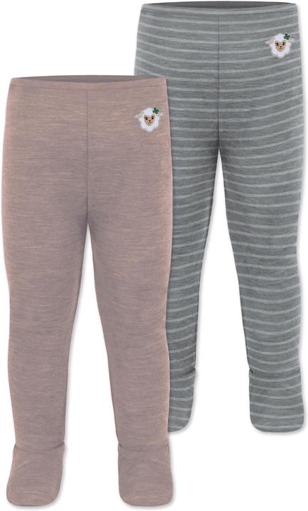 Produktbild Normani 2er Pack Baby Merino Unterhose mit Füssen - 9539 (62)