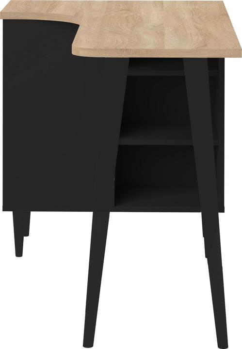 Actual product image Temahome Nook desk black and oak (120 x 67 cm)