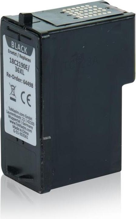 Produktbild Inkadoo Kompatibel zu Lexmark 18C2190E / 36XLA Tintenpatrone, schwarz (BK)