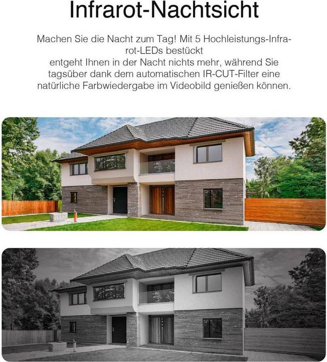 Produktbild Instar IN-9808 4K schwarz 18001 IP Überwachungskamera (3840 x 2160 Pixels)