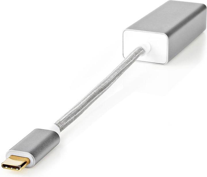 Produktbild Nedis USB-Adapter- USB 3.2 Gen 1- USB-Typ-C Stecker- RJ45 Buchse- Vergoldet- 0.20 m (USB-C, RJ45 (1x))