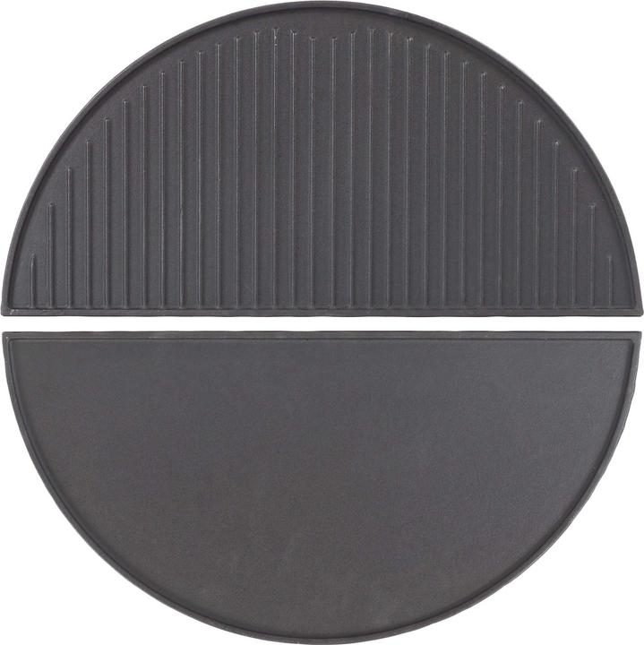 Image du produit Wiltec 2x Gusseisen Grillplatte 46,7x22,8x1,5cm Grill Platte Grillzubehör BBQ