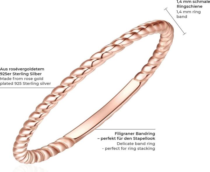 Immagine prodotto Glanzstücke München Donna Argento Rosa Oro - 6062 (48, 925 Argento)