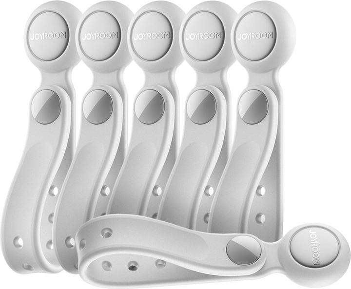 Immagine prodotto Joyroom JR-ZS422 Silicone Cable Tie with Magnet, Set of 6 - White (Fascette in plastica)