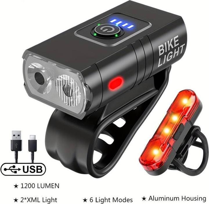 Dema Kit d'éclairage pour vélo (1200 lm)