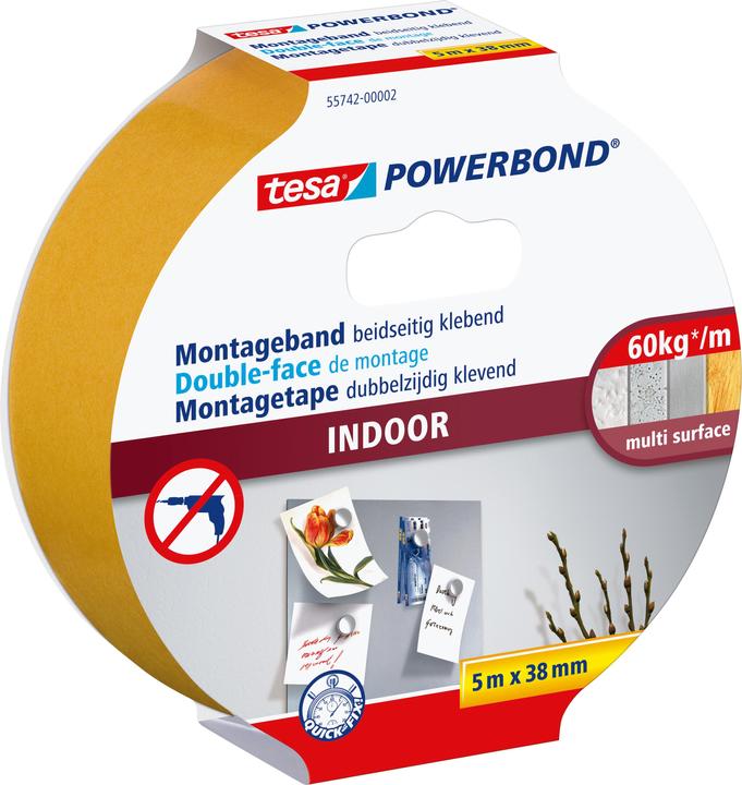 tesa Powerbond INDOOR doppelseitiges Montageband (38 mm)