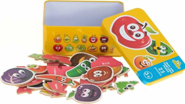 Produktbild Ikonka Obst/Gemüse Dosenpuzzle 25 Puzzles