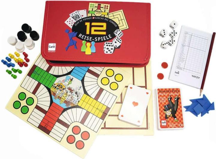 Actual product image Carlit 12 travel games (German, French, Italian)