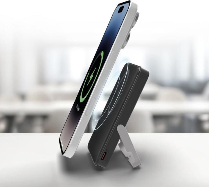 Actual product image SBS Wireless Power Bank 5,000 mAh with Stand and LCD (5000 mAh, 20 W)