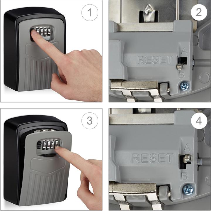 Actual product image Relaxdays Key Safe, 4 Digit Combination Lock