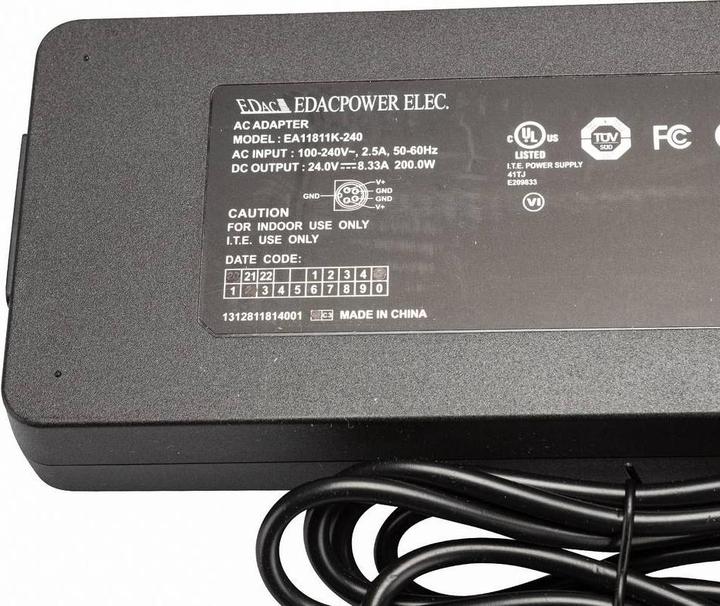 Produktbild Edac EA11811K2446 - Tischnetzteil, 200 W, 24 V, 8,33 A (200 W)