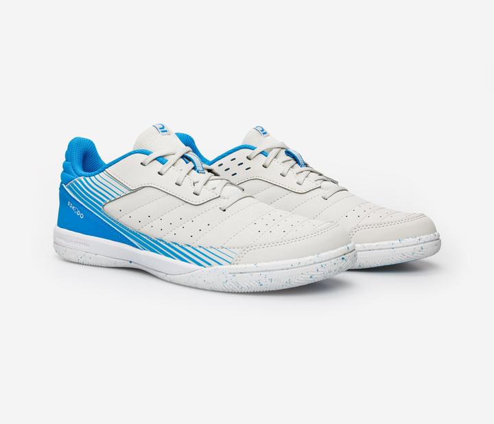 Produktbild Kipsta Kids' Futsal Trainers Eskudo 500 JR - Beige/Blue (35)