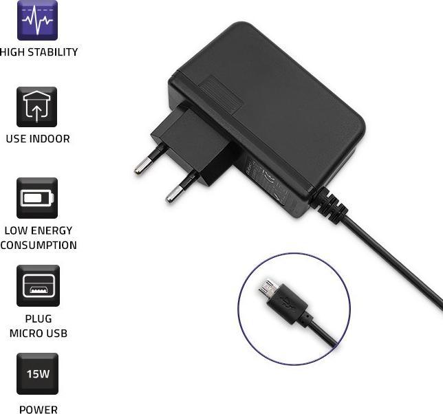 Image du produit Qoltec 51022 Chargeur 15W 5V 3A microUSB (15 W)