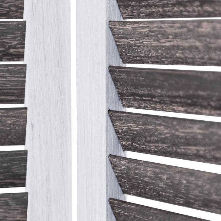 Produktbild Greendeco 3 fach Paravent Raumteiler Holz Trennwand spanische Wand Sichtschutz grau baun