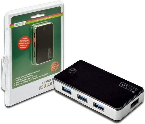 Produktbild Digitus USB 3.0 Hub 4-Port extern (USB-B, 4 Ports)