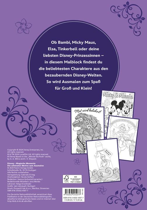 Immagine prodotto Panini Disney: momenti magici - I motivi più belli da colorare