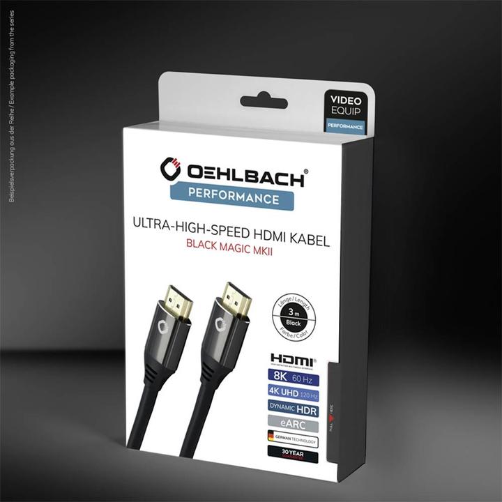 Actual product image Oehlbach Black Magic MKII HDMI AV Connection Cable 5 m Black (5 m, HDMI)