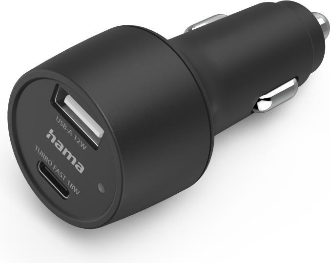 Hama Kfz-Ladegerät, USB-C (PD/QC) + USB-A, 30 Watt, 36 Stück im Display
