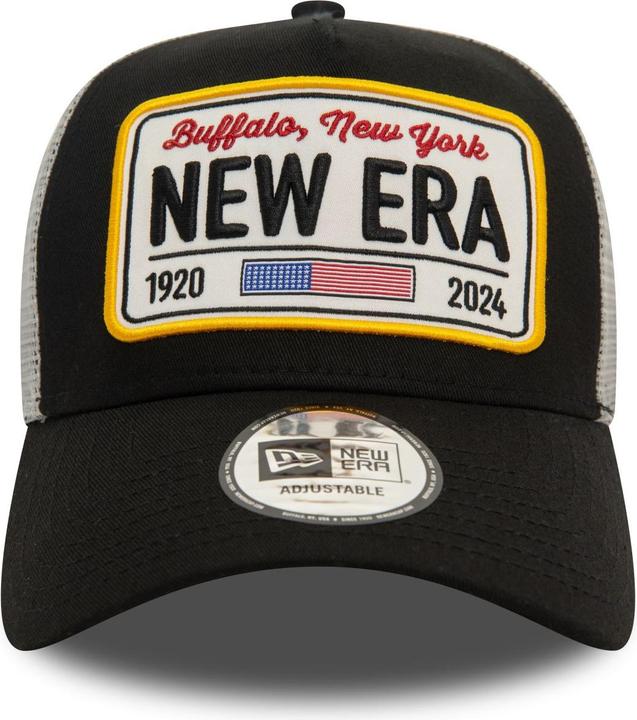 Actual product image New Era A-Frame Mesh Trucker Cap - BRAND PLATE