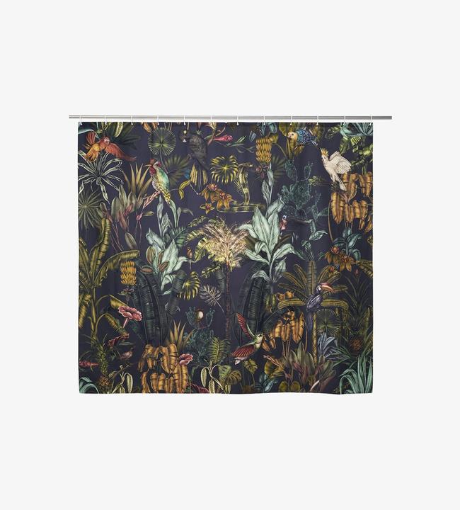 Produktbild ZigZagZurich Duschvorhang BIRDS weiss/klein gemustert (200 x 180 cm)
