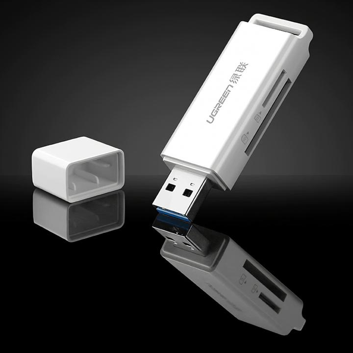 Image du produit Ugreen CM104 Lecteur de cartes mémoire SD/microSD USB 3.0 (blanc) (USB 3.0)