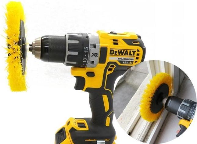 Image du produit Hermex Brosse pour perceuse/visseuse sans fil poils mi-durs Jaune