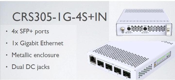 Actual product image MikroTik CRS305-1G-4S+IN (5 Ports)