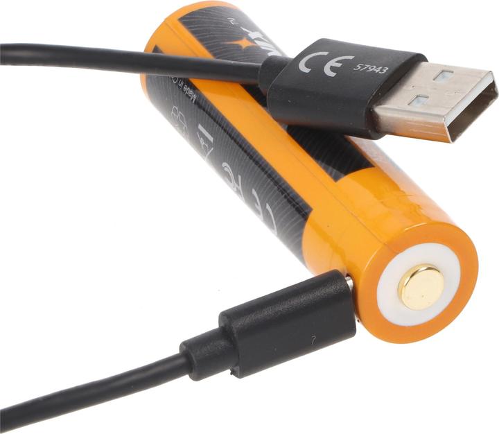 Actual product image Fenix Akku 18650, mehrfach geschützt mit USB Ladefunktion, mit AccuCell AccuSafe (1 pcs., Device specific, 2600 mAh)