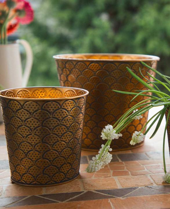 Actual product image Esmée Flower pot / planter Orient, sheet metal (13 cm)