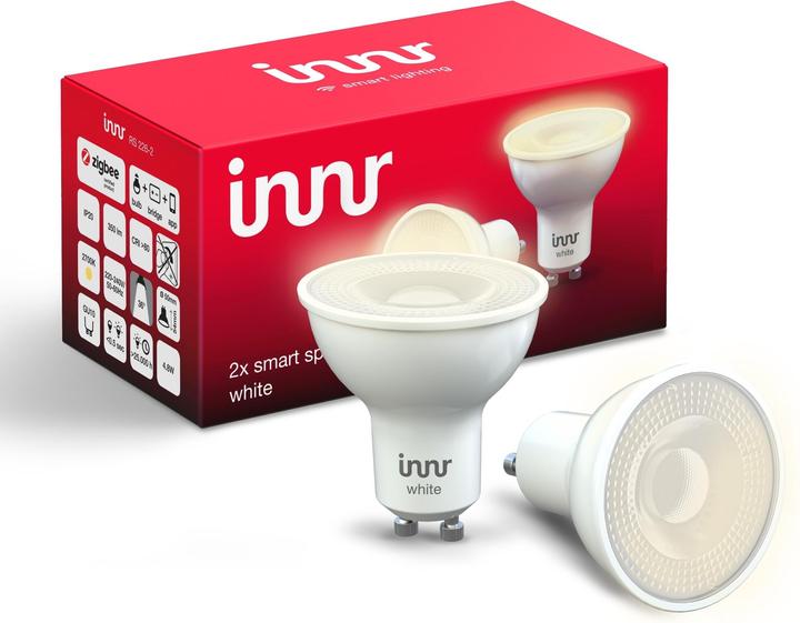 Immagine prodotto Innr Smart Spot RS 226 bianco (zigbee 3.0) confezione da 2 (GU10, 4.80 W, 350 lm, 2 x, F)