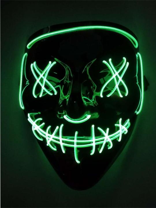 Image du produit PhoneLook Masque Cosplay The Purge Masque de visage à LED néon Taille universelle