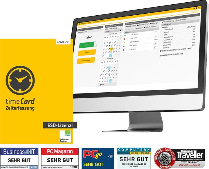 Produktbild ReinerSCT Zeiterfassung Basislizenz timeCard 10