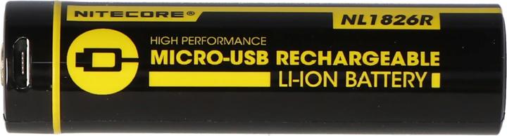 Actual product image Nitecore 18650 USB Akku 2600mAh NL1826r