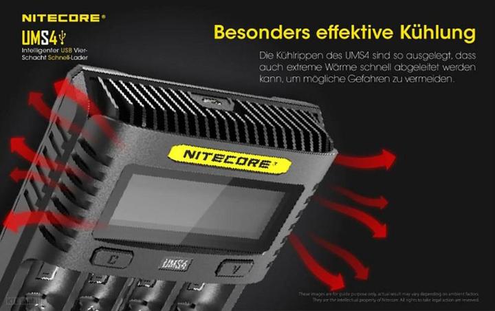 Produktbild Nitecore UMS4 USB-Schnell-Ladegerät (1 Stk., AAA, AA, Ladegerät inkl. Akku)