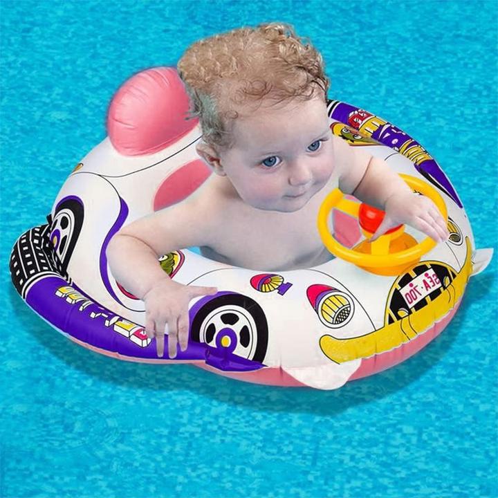 Image du produit Splash & Fun Bouée gonflable de voiture pour bébé, siège de natation 60x60cm