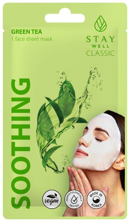 Actual product image Stay Well Classic sheet mask - GREEN TEA Soothing