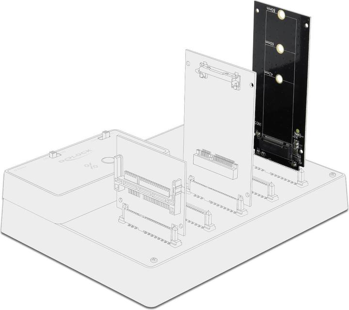 Image du produit Delock Adaptateur SATA - M.2 Key-B SATA SSD 2 cm